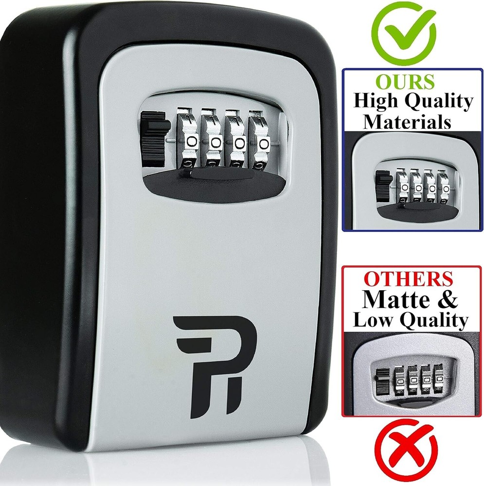 2-Pack Wall-Mount Key Lock Box – Durable Combination Storage for Home & Office