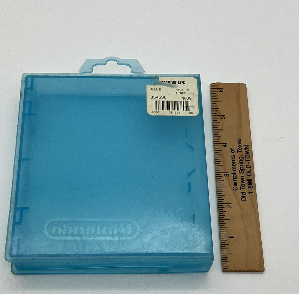 Nintendo 8 Bit Case - Original NES Transparent Blue Shell - empty, no game