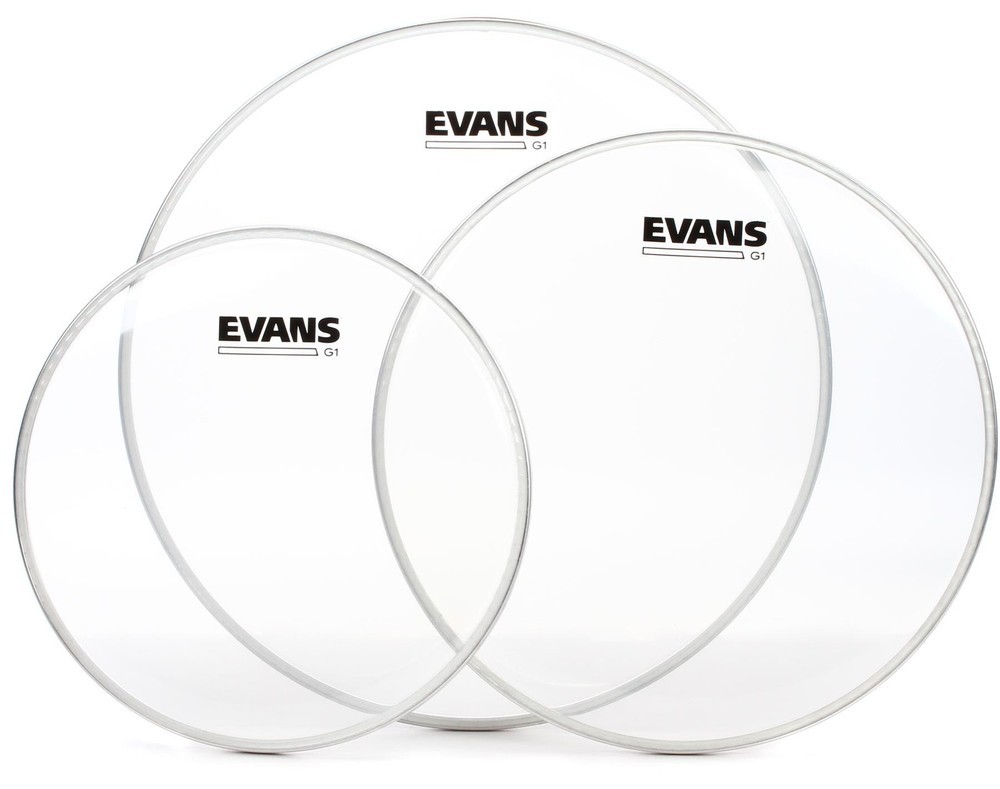 Evans G1 Tom Pack - 10, 12, 14 - Clear