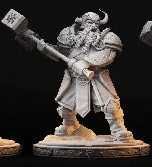 DnD  Dwarf Bruhmmir Mini 32mm Scale MIni TTRPG