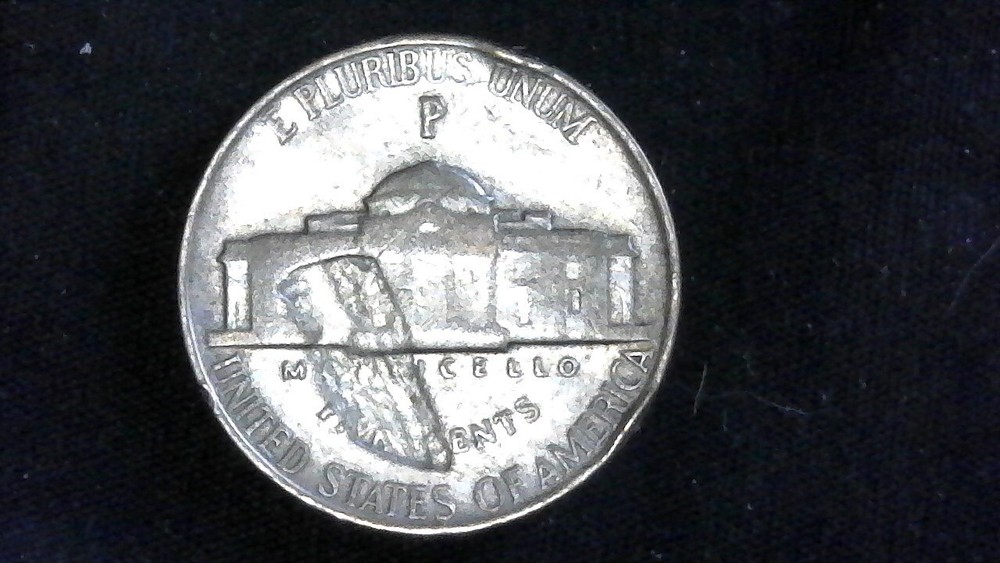STRIKE THROUGH ERROR ~ 1944 Silver War Nickel Error