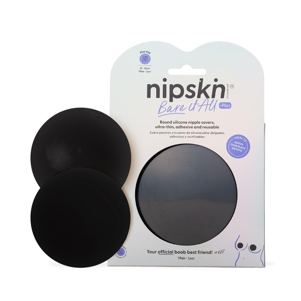 NIPSKIN Bare It All Ultra-thin, Adhesive, And Cup Size A-B (Medium), Black