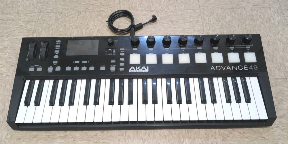AKAI Advance 49 MIDI Keyboard Controller Tested Works Great