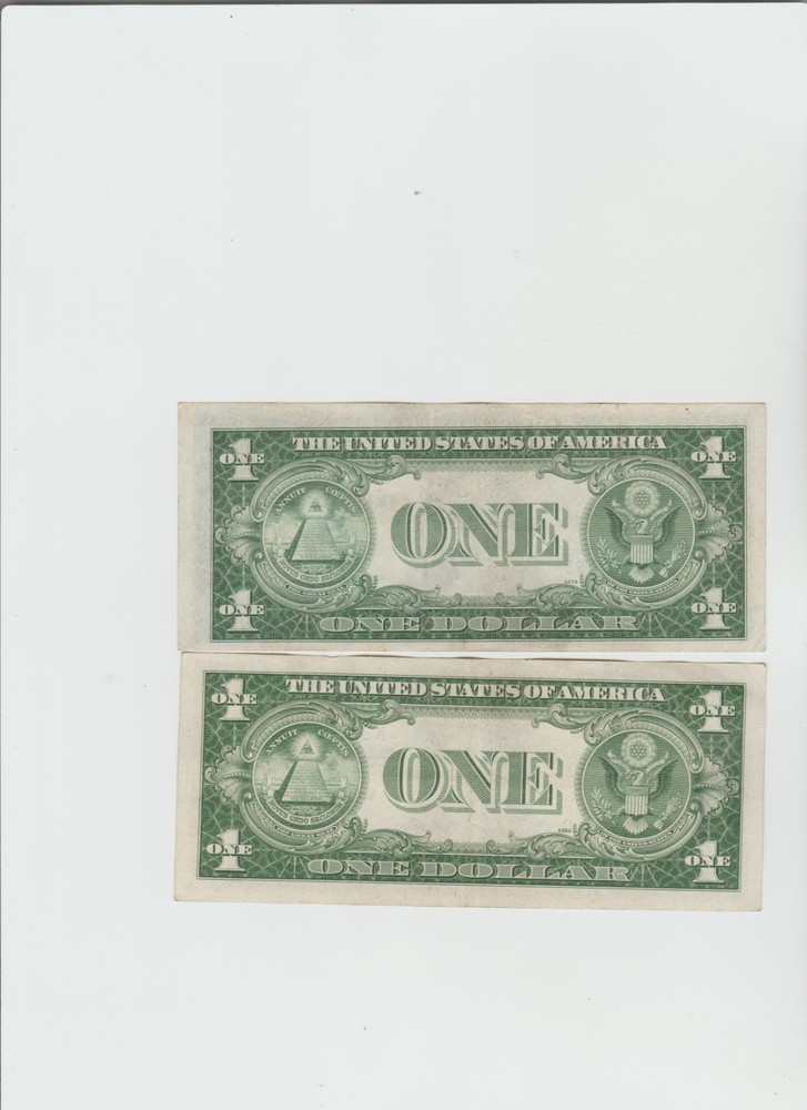2 Lightly Circulated 1935 C&D Silver Certificates