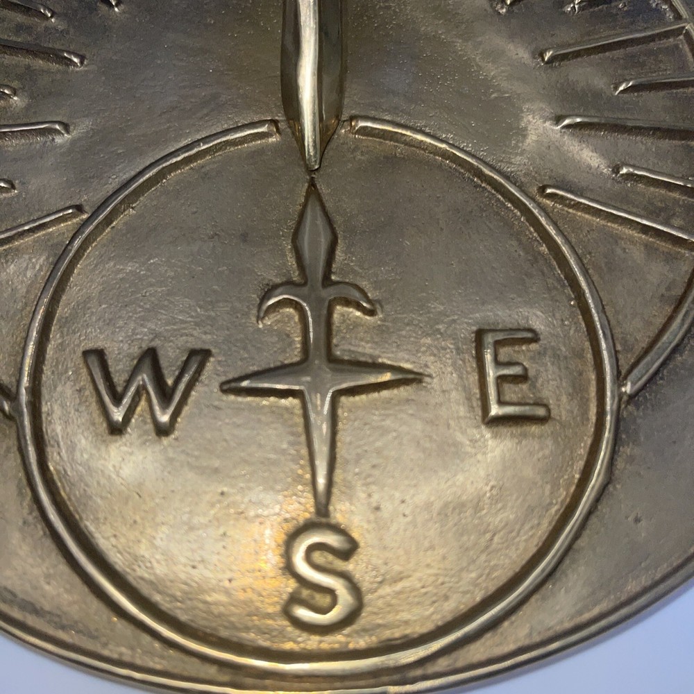 Sun Dial Yard Desk Conversation Piece Clock 7”