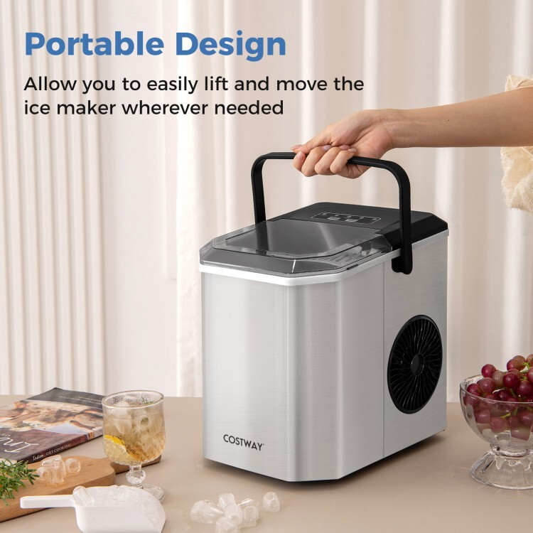 Home Kitchen Countertop Ice Machine Portable Ice Cube Maker With Self-Cleaning