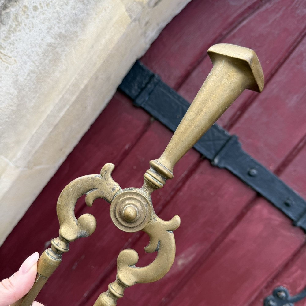 Victorian Brass Fireside Tools