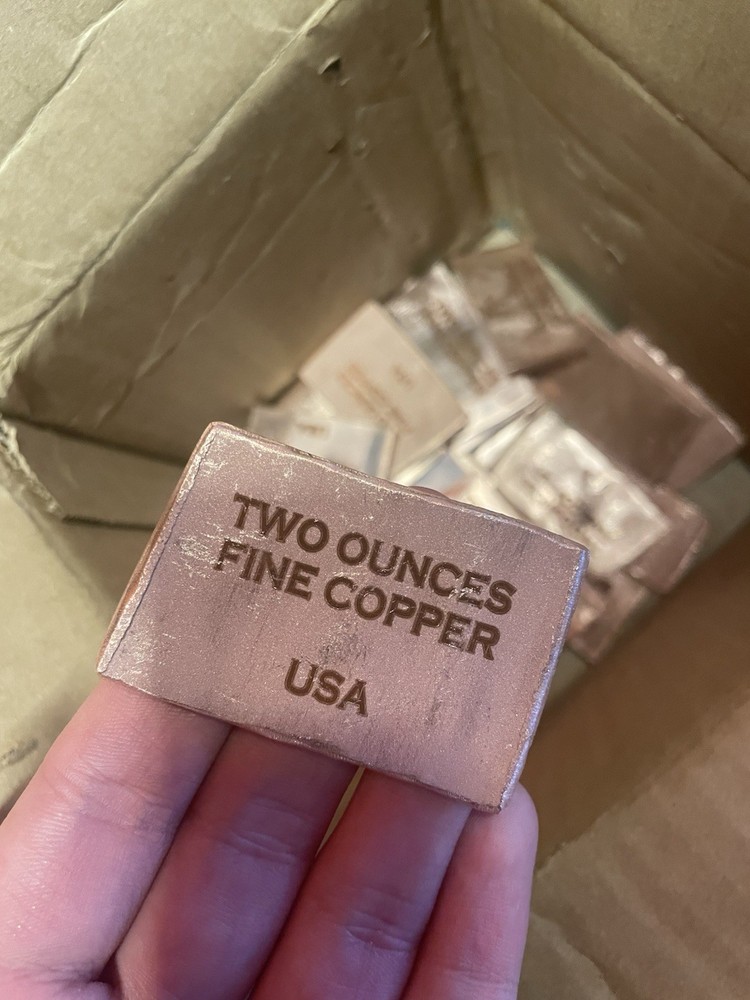 2 Oz Fine Copper Bullion Bar Multiple Available