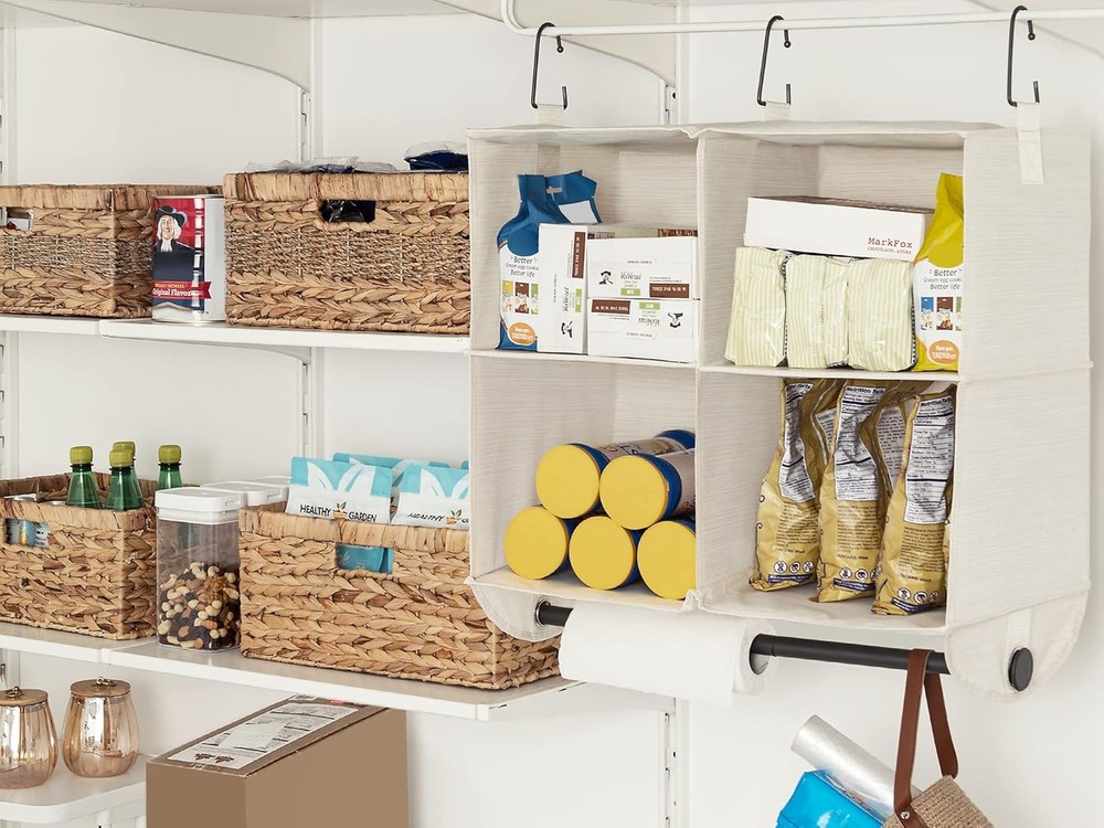 Hanging wardrobe storage rack 4-compartment wardrobe storage rack