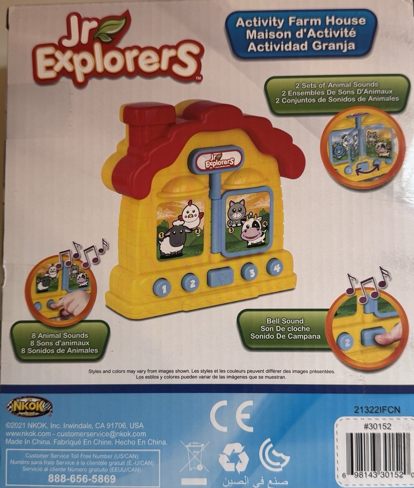 Jr. Explorers Activity Farm House Toy, Multicolor
