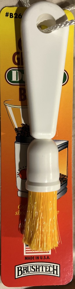 Brushtech Coffee Grinder Dusting Brush White Handle B260C New Made In The USA