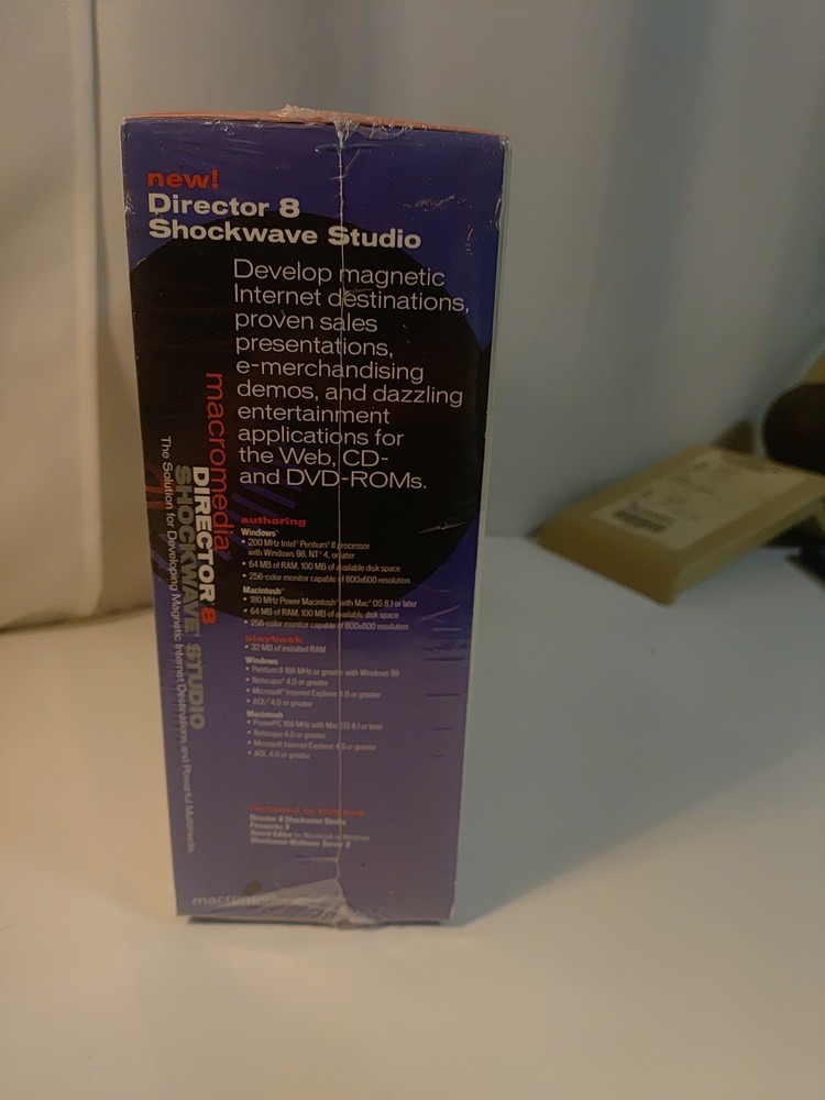 Macromedia Director 8 Shockwave Studio For Windows