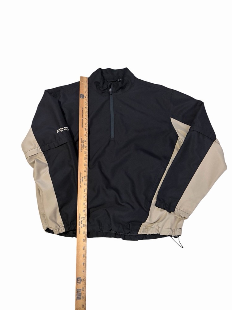 PING Half Zip Windbreaker Pullover Jacket Men’s Medium Convertible Sleeves