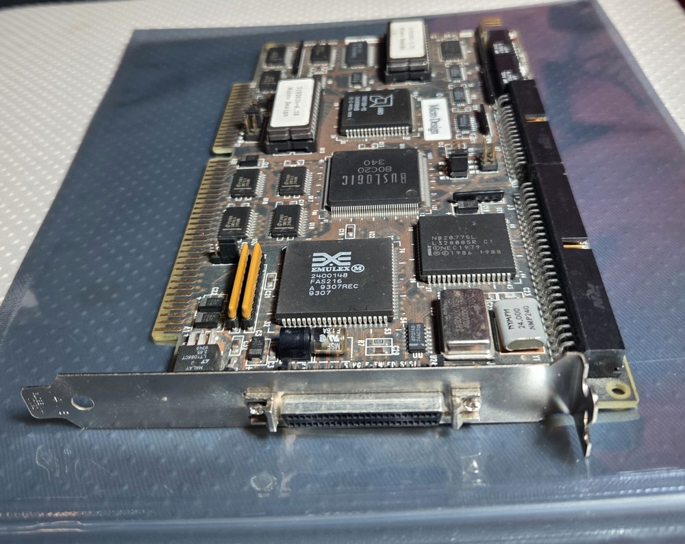 Micro Design HA-16A ISA Computer SCSI Controller Card w/ Cable (vintage)