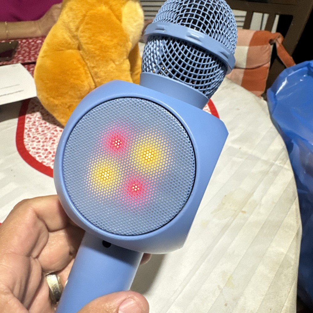 Stitch Bluetooth Pink Karaoke Microphone Wireless Speaker USB Charge 2025