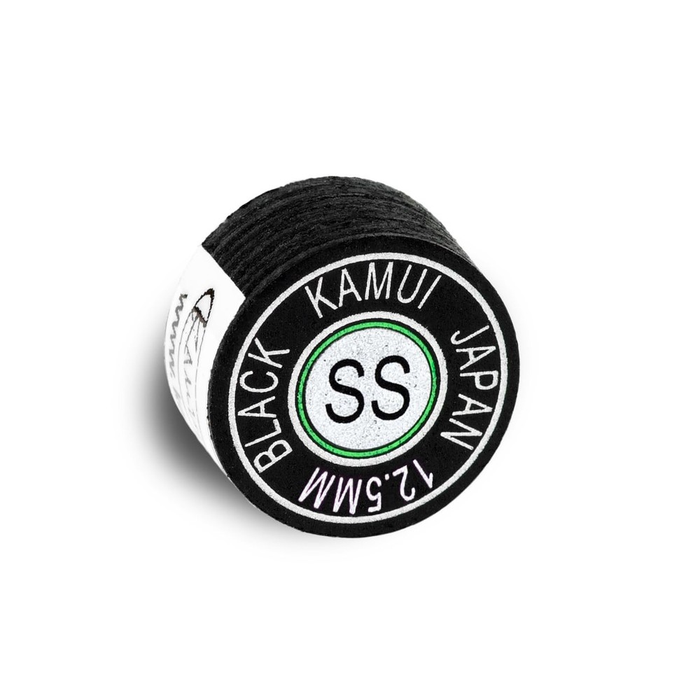 Black Laminated Pool Billiard CUE TIP - 1 pc (Super Soft, 12.5 mm)