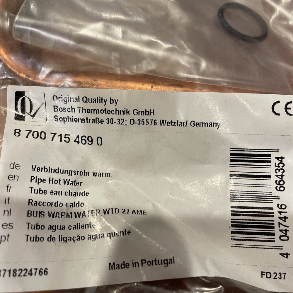 Bosch 87007154690 Hot water pipe PG28