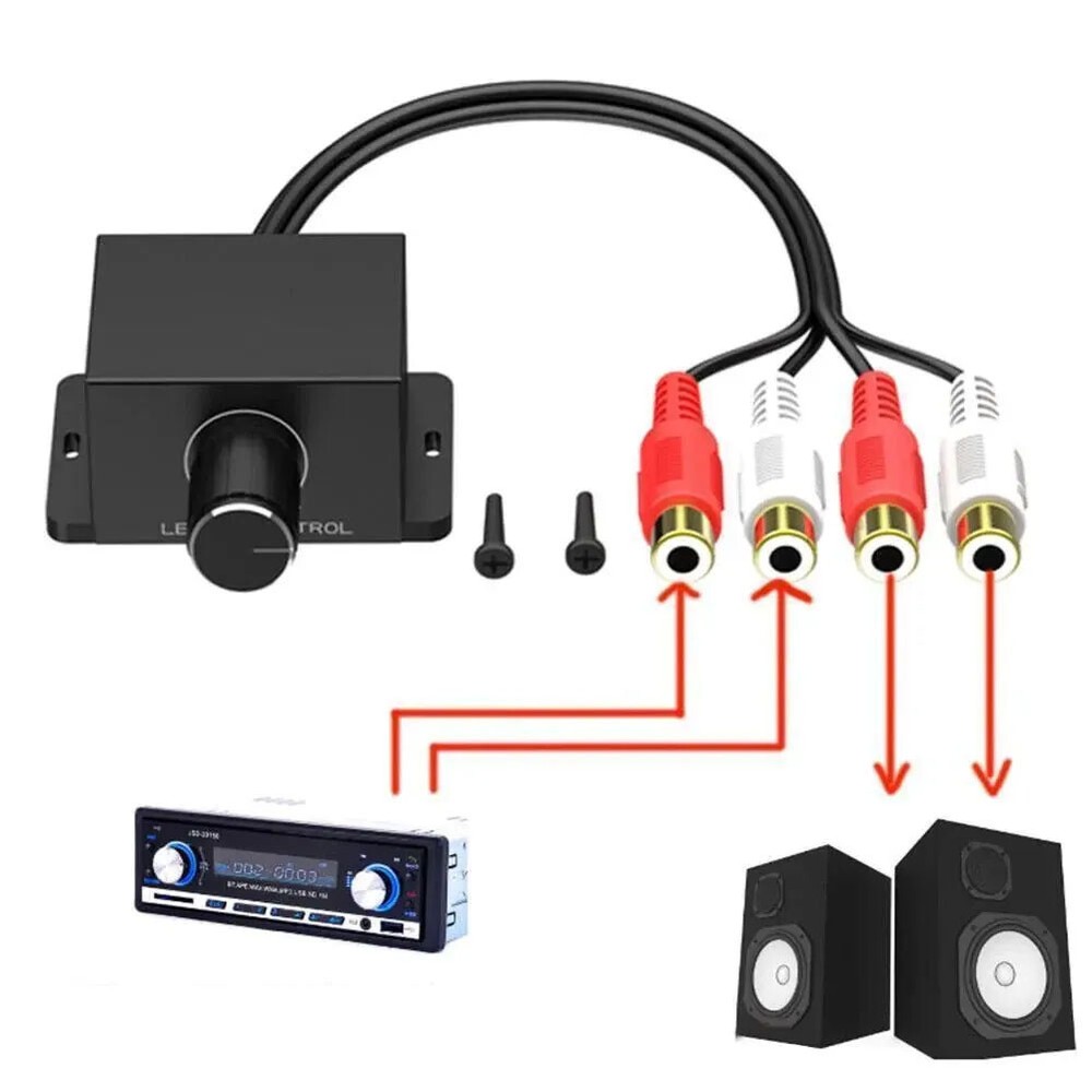 Car Remote Amplifier Level Controller Bass Knob Volume Control Cable Universal
