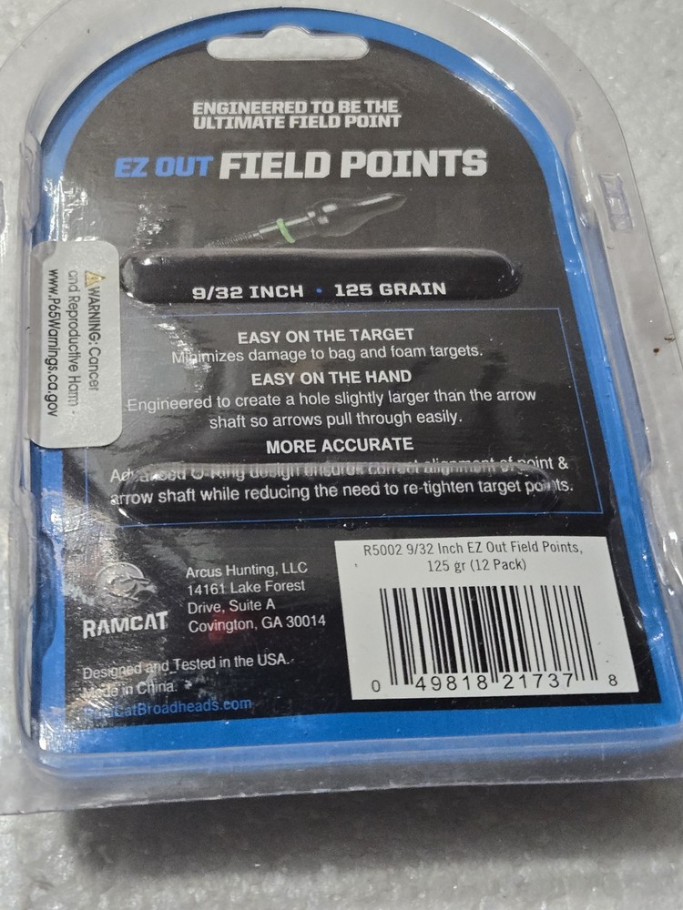 Ramcat EZ Out Field Points 12 Pack 9/32" 125 Grain
