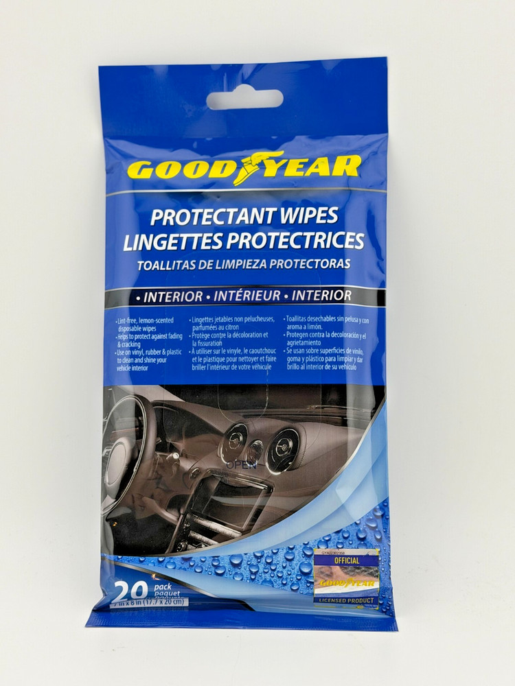 Goodyear Interior Protectant Wipes - Pack of 20 Wipes