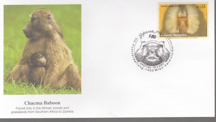 UN Issued Endangered Species = Primates = Chacma Baboon