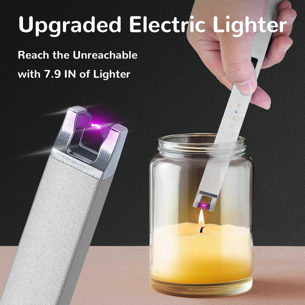 3 Pack Electric Candle Lighter USB Rechargeable Lighters Windproof ... Fast Ship