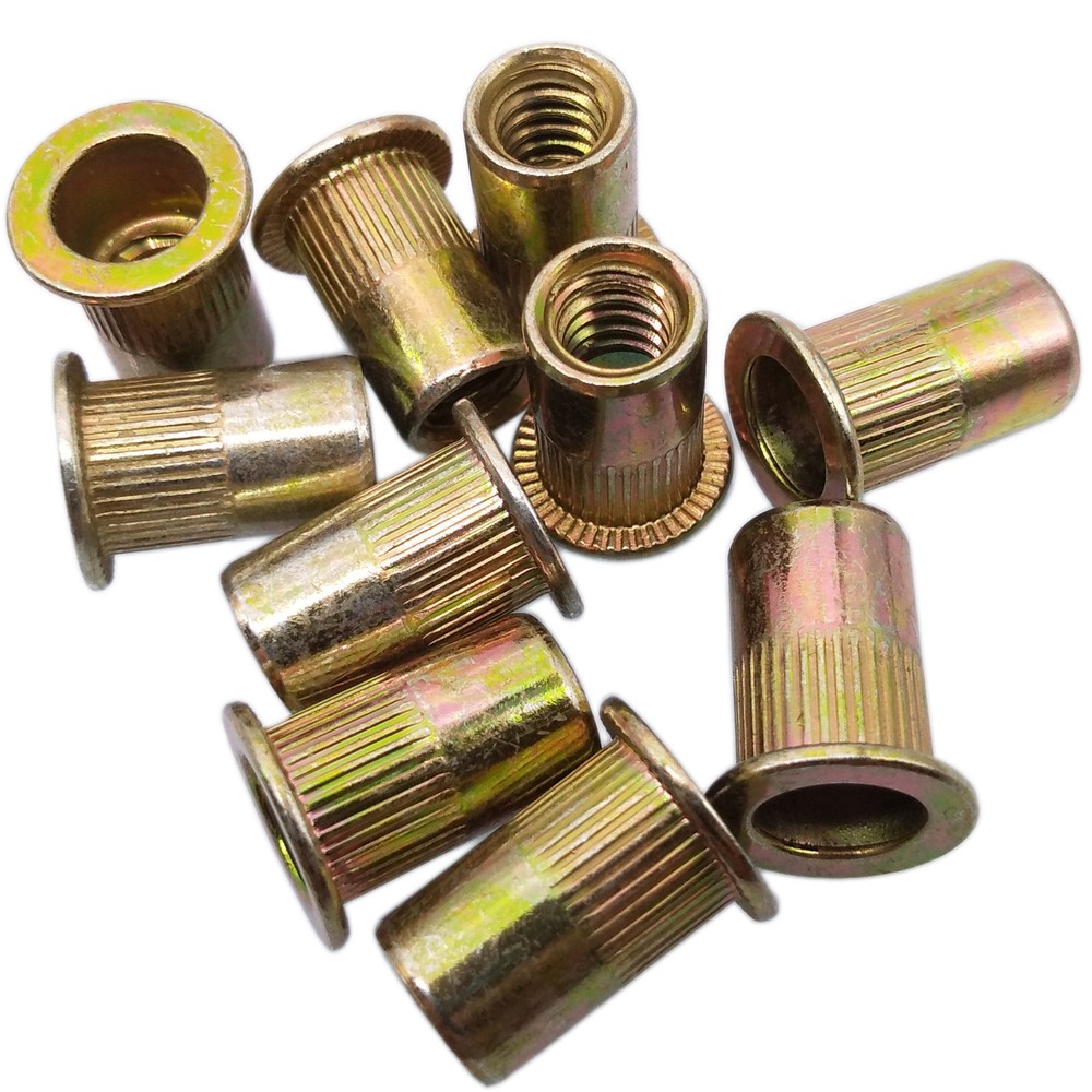 100pcs M3 x 0.5 x 9mm LFK Steel Rivet Nut Rivnut Insert Nutsert