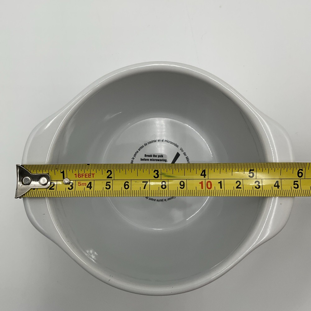 Pampered Chef Ceramic Breakfast Microwave Sandwich Breakfast Maker #2634 White