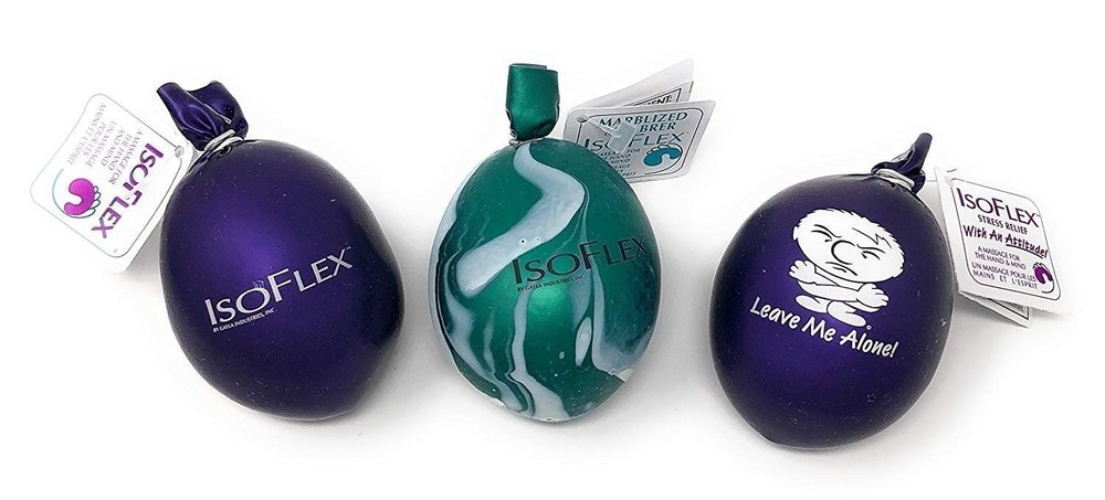 IsoFlex Stress Relief Massage Therapy Balls with Micro Beads Bundle - Classic...