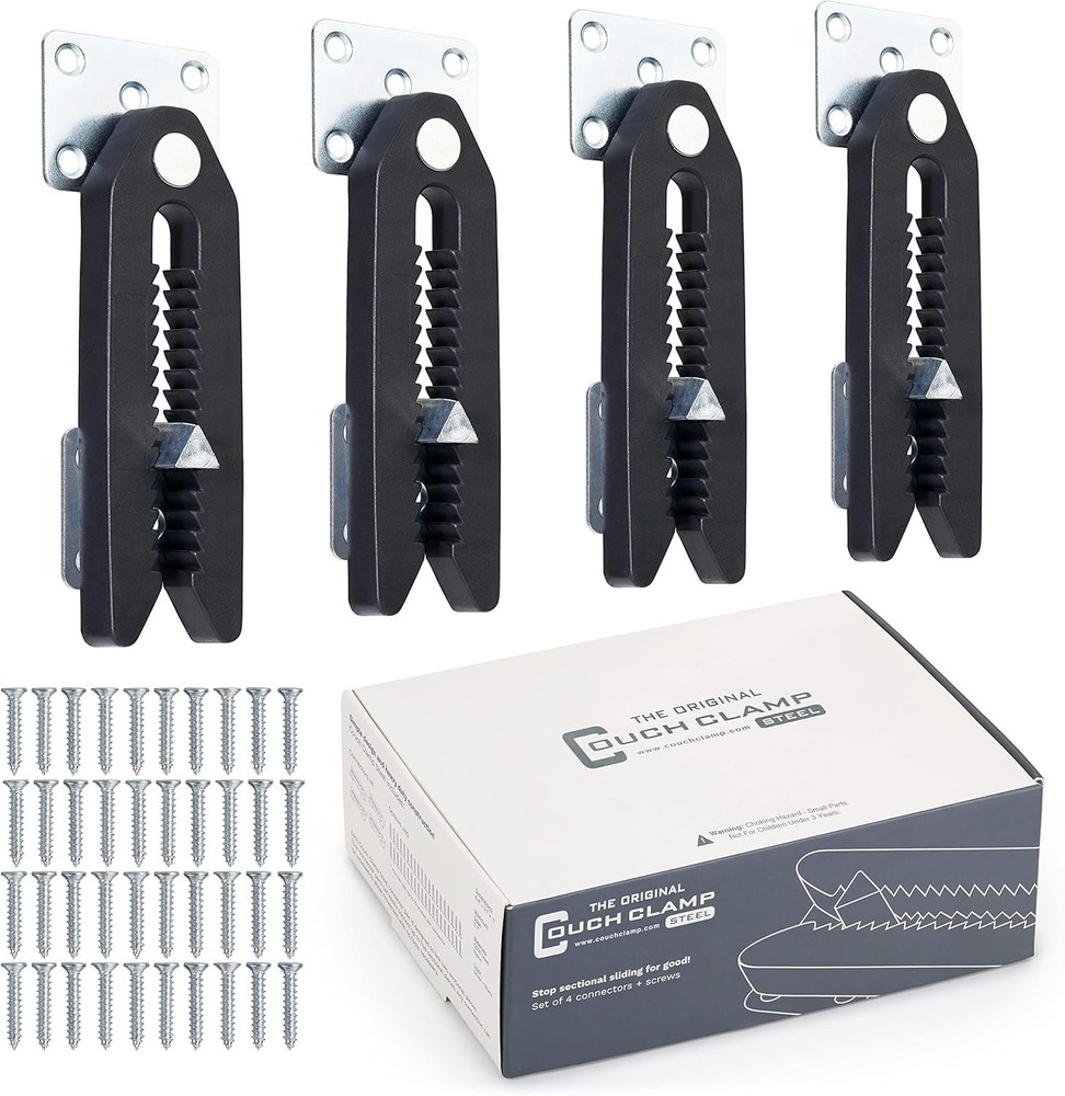 Sectional Connectors 4 Pack – Keep Cushions from Sliding Easy Install Straps