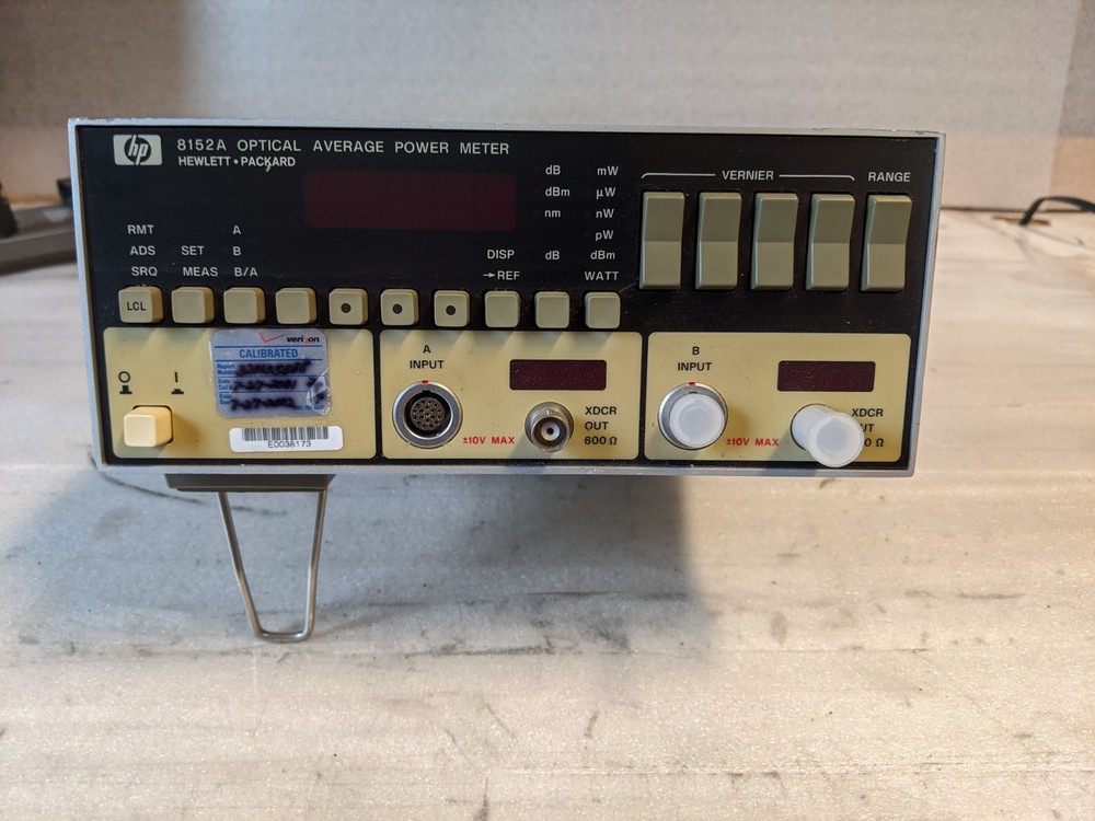 HP 8152A Optical Average Power Meter - Tested for Power