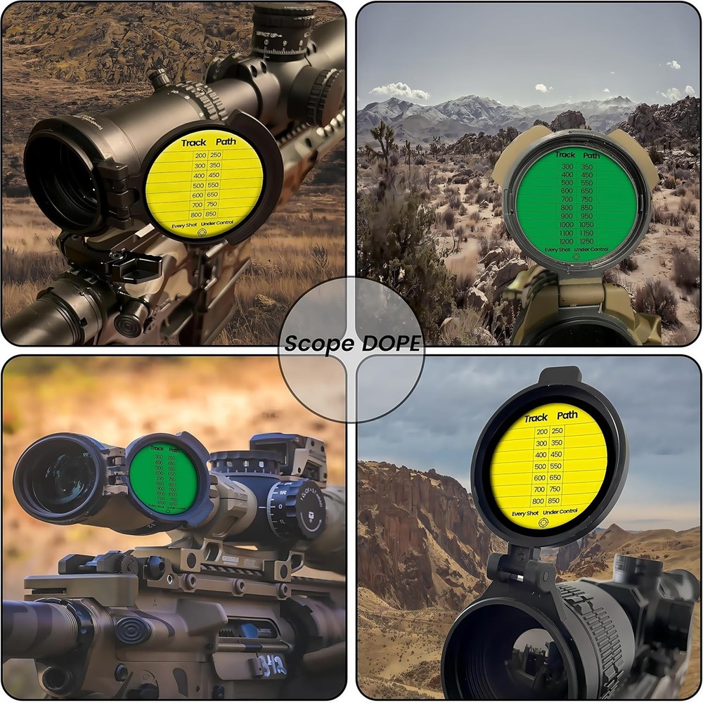 Scope DOPE Sticker Pack: Removable, Writable Adhesive Labels – 12 Pack (2 Design