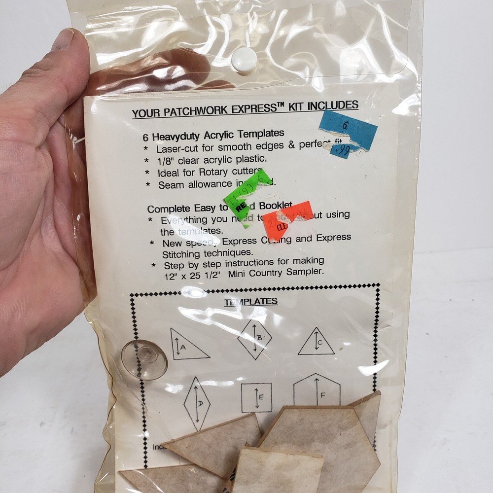 Patchwork Express Mini Geometric Quilt Template Set 6 Pieces Plus Pattern 78011
