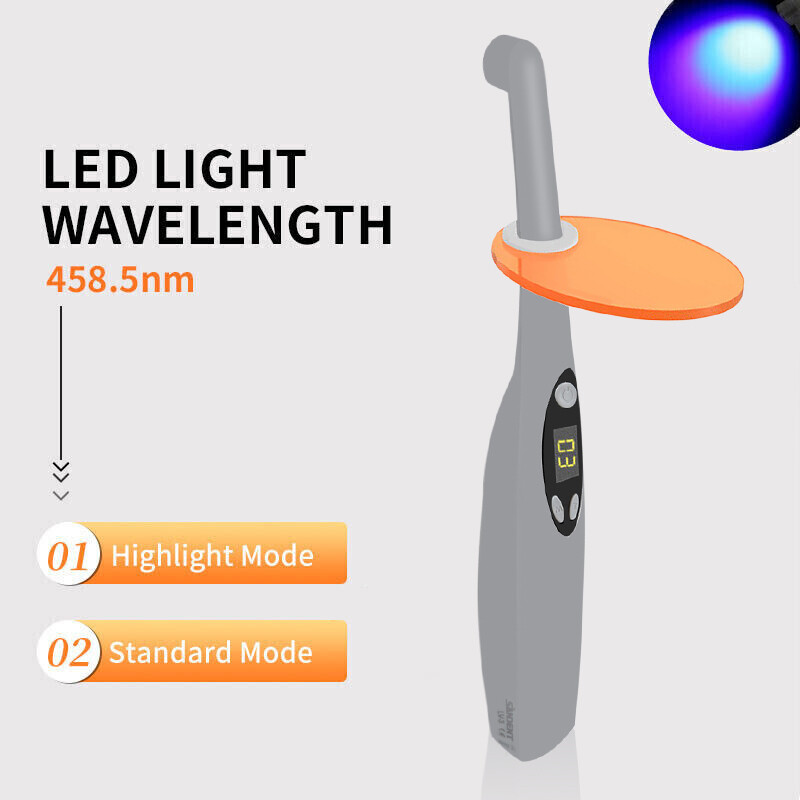 USA Dental Wireless Curing Light 1 Second Resin Cure LED Lamp