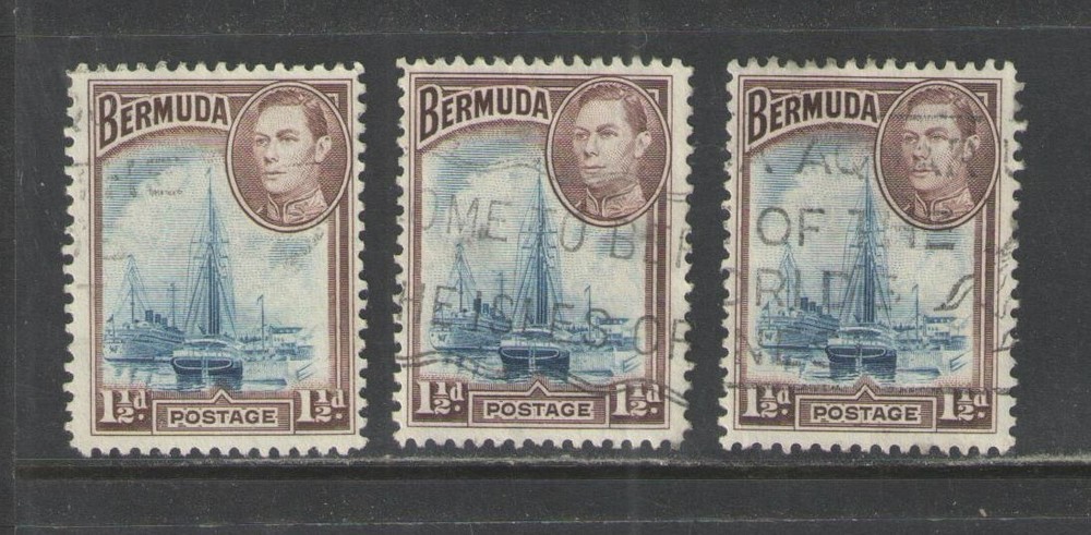 BERMUDA Scott # 119 x 3 STAMPS USED