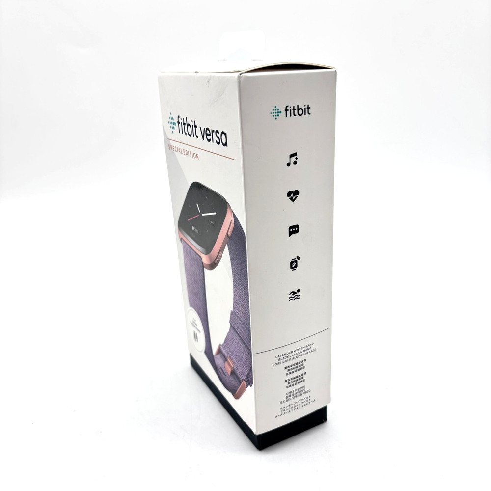 Fitbit Versa Special Edition Lavender Smartwatch w/ Interchangeable Bands FB504