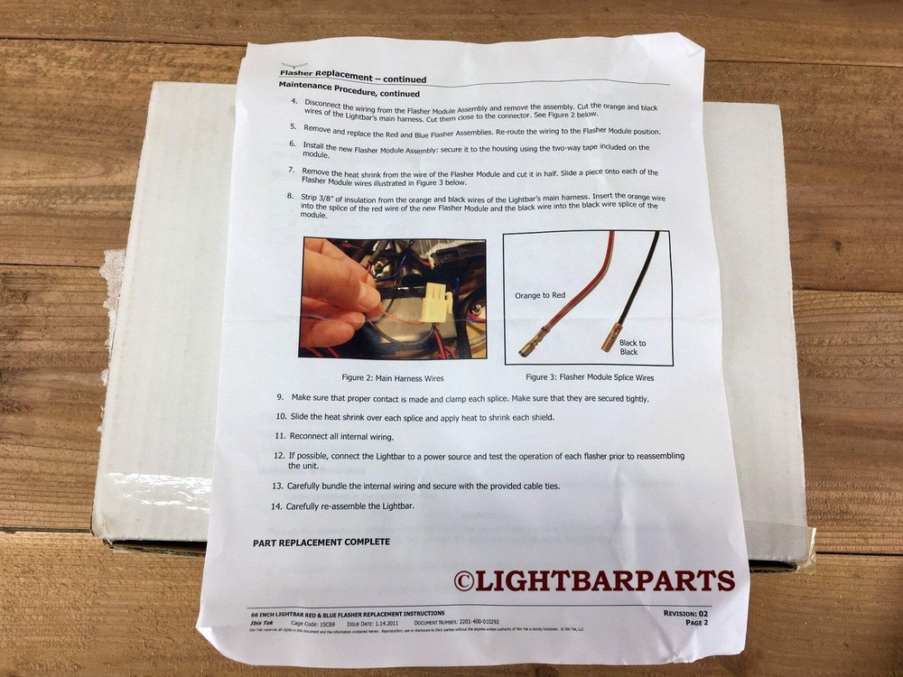 Military IBIS TEK - LED Replacement Flasher Set for 66 Inch Lightbar
