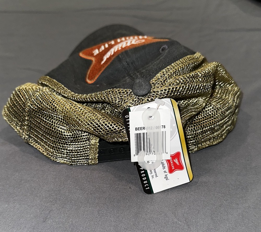 NWT Miller High Life Mesh Snapback Hat - Black