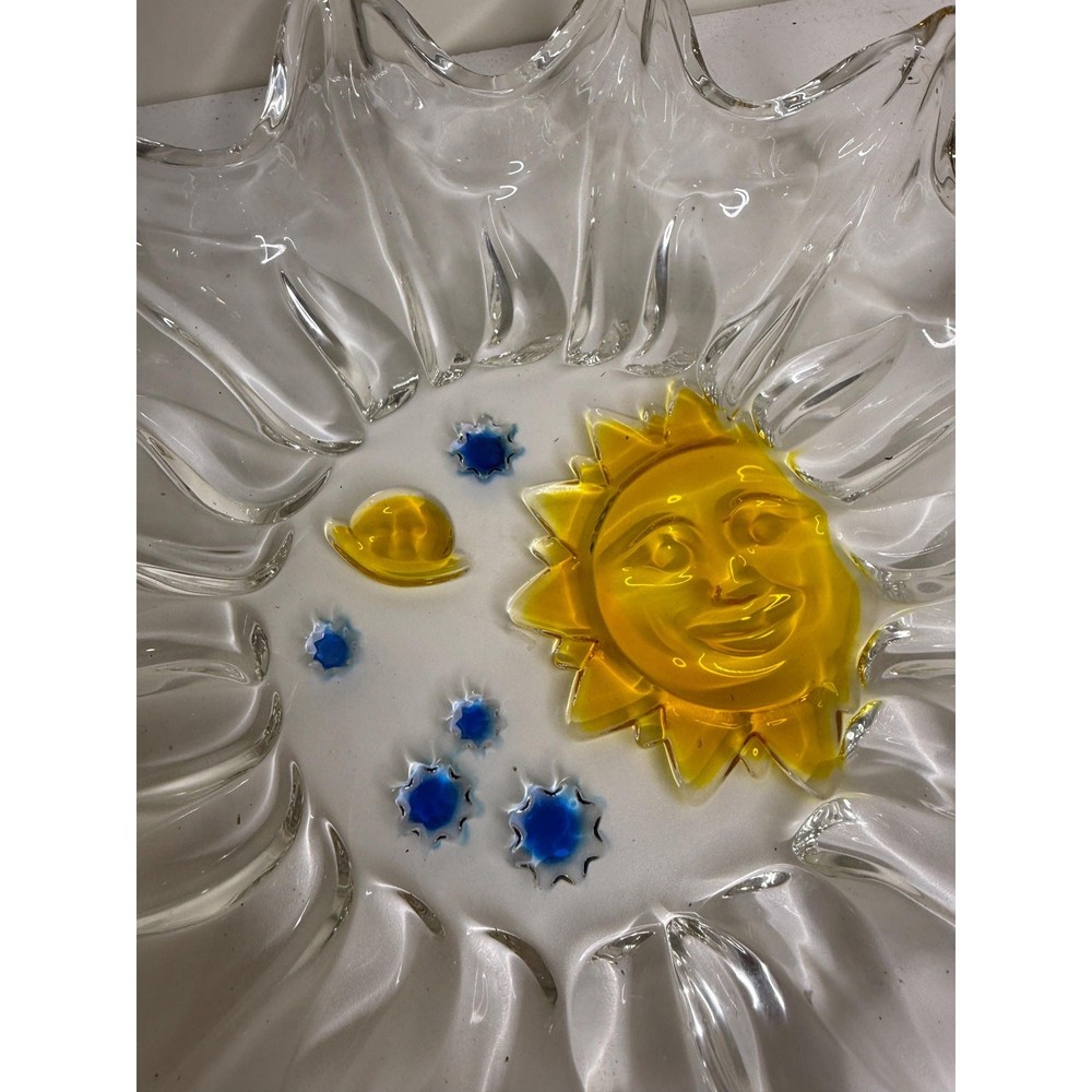 Studio Nova Art Glass Serving Tray Solar Eclipse 14.5 WALTHER Germany