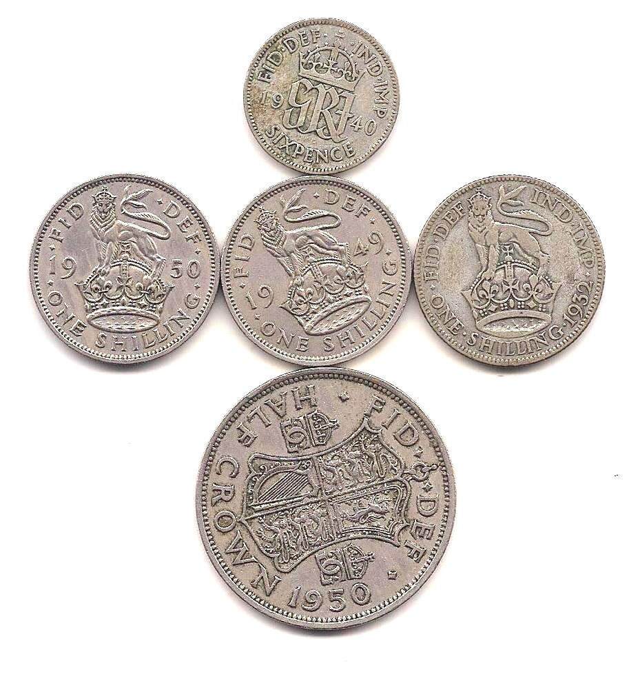 5Great Britain Coins---Very Nice Details!!