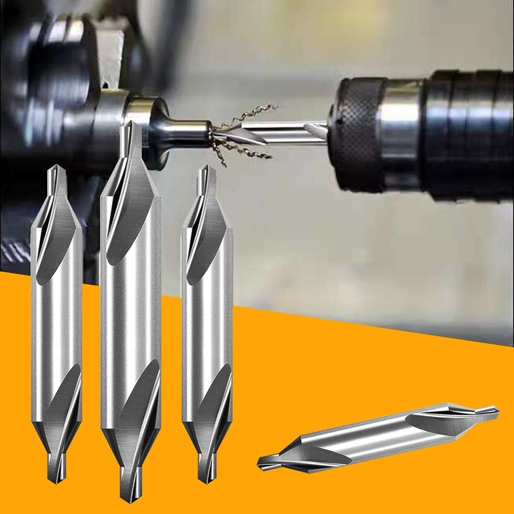Aleric Center Drill Bits Set - High Speed Steel Kit...