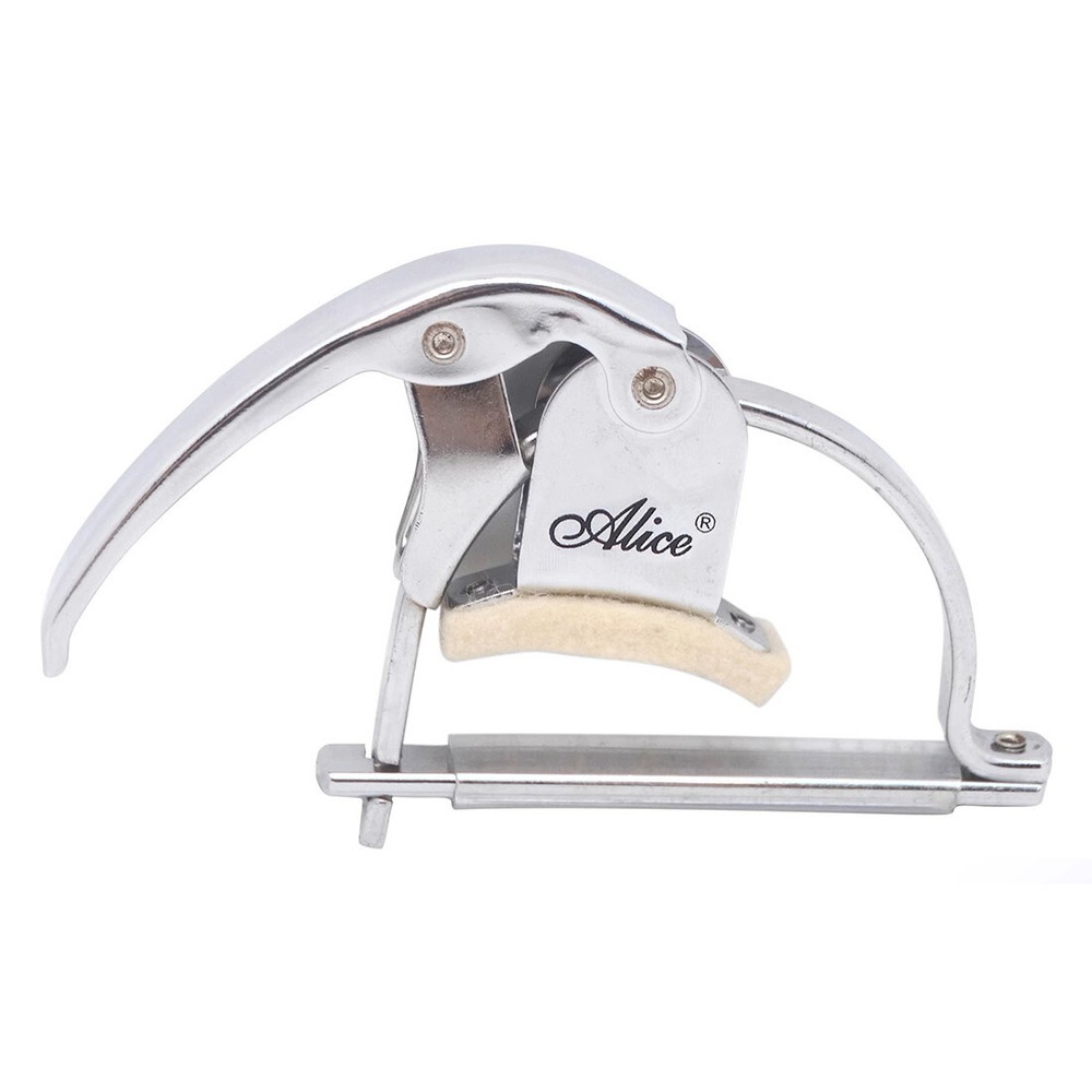 Alice Chrome Metal Wool Pad Classical Guitar Capo