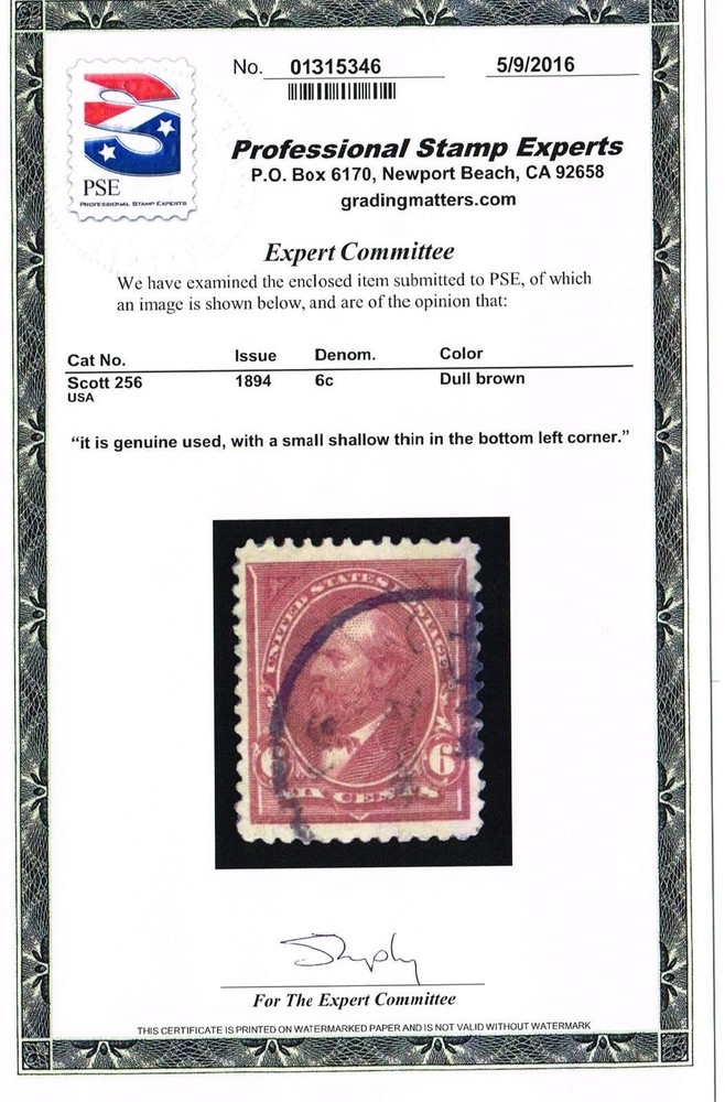 STUNNING GENUINE SCOTT #256 XF USED WITH PSE CERT