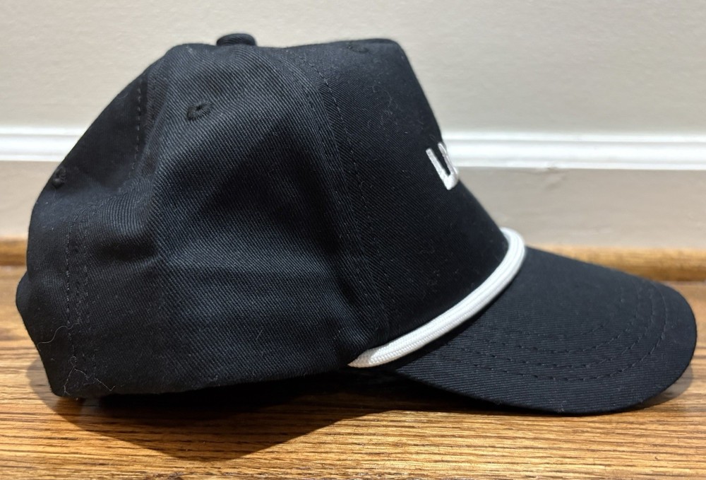 LA Golf Snapback Rope Hat - Black/White