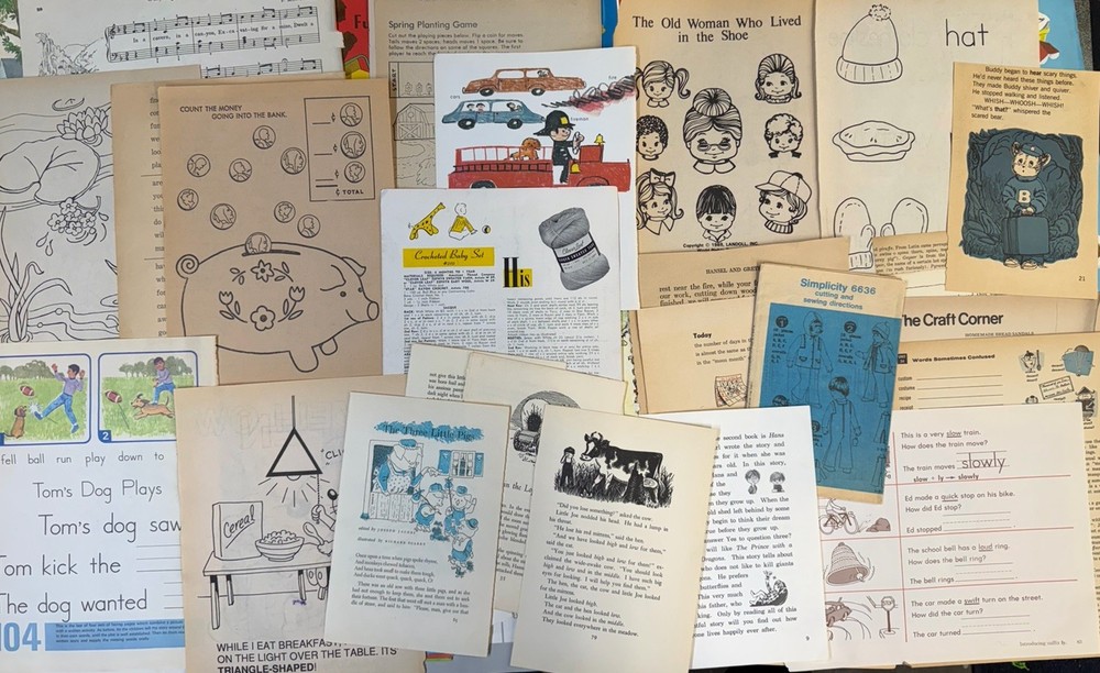 Vintage Childrens Junk Journal Kit