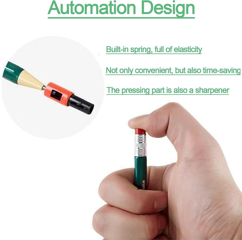 85 pcs Solid Carpenter Pencil Set Includes 5 Construction Pencils Deep Green