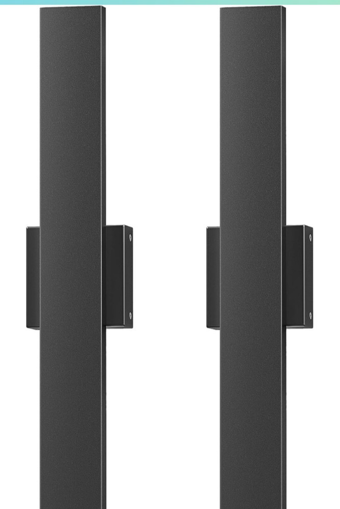 EDISHINE 2 Pack LED Outdoor Wall Lights Dimmable, 15.7" Rectangular Modern Exter