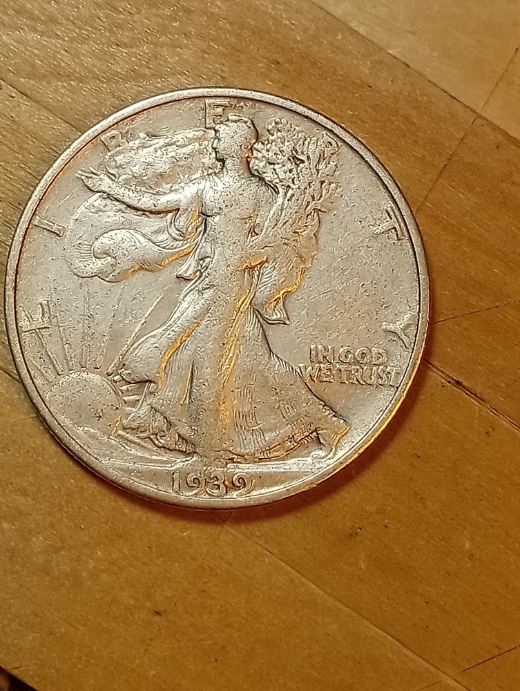 1939 S Walking Liberty half Dollar 90%.