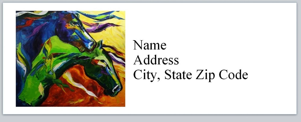 Personalized Address Labels Abstract Horse (Pp 23)