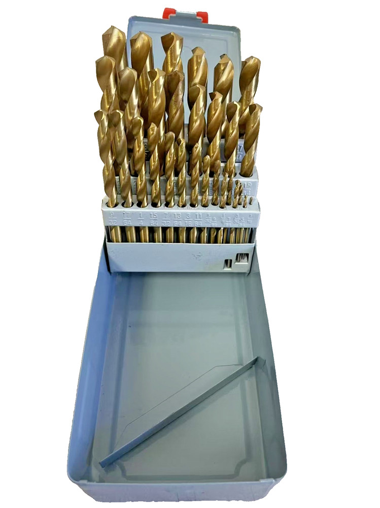 29Pc HSS Tin Coated Drill Bit Set 135 Degree Split Point